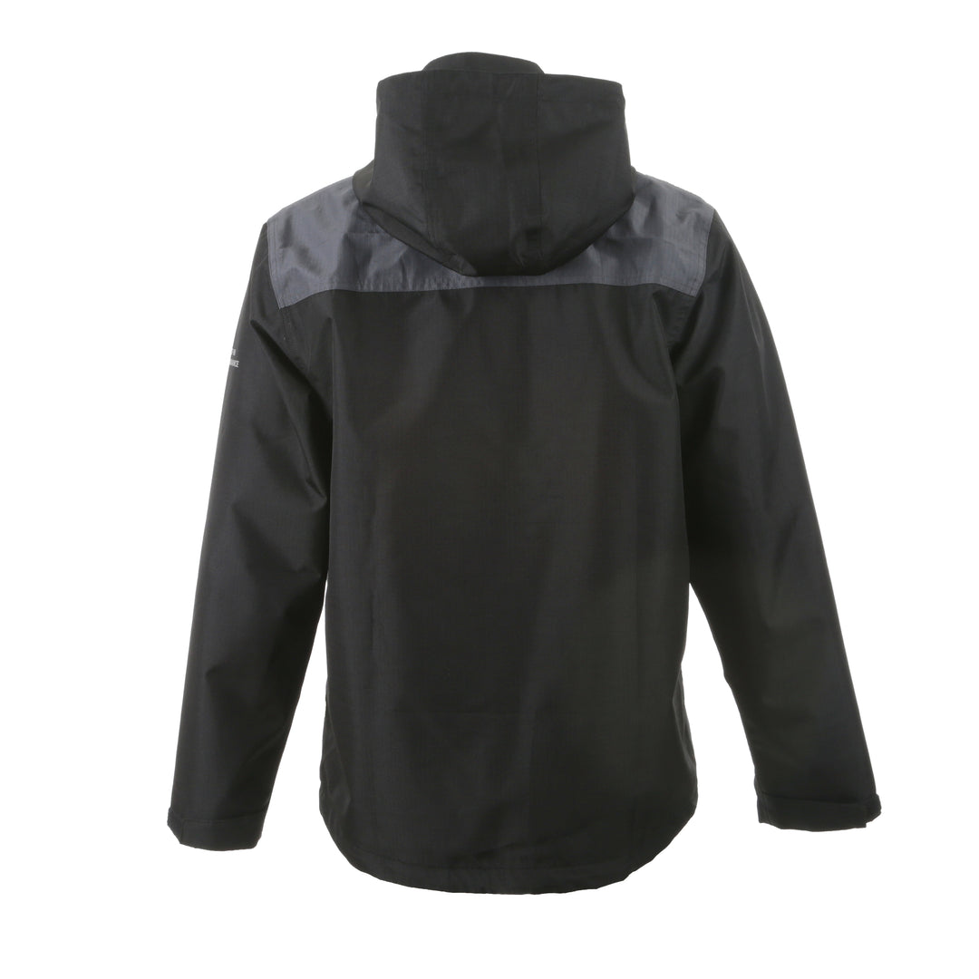 STANLEY Assent Men's Water Resistant, Nylon Ripstop, Regular Fit Work Jacket, Grey/Black, Back View