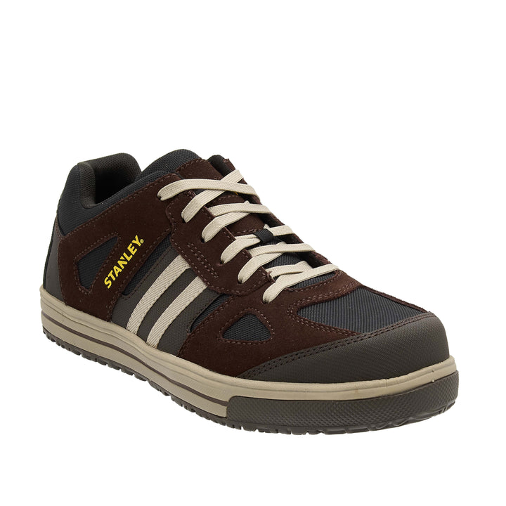 STANLEY men’s safety trainer with slip-resistant sole and mesh upper