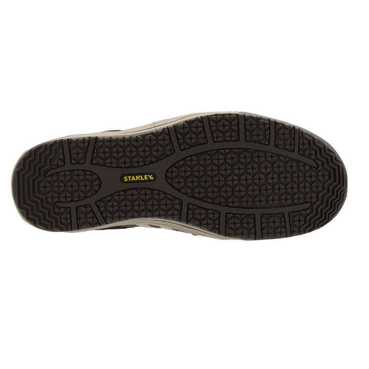Slip, oil, and heat-resistant outsole of STANLEY work trainer – rugged tread design