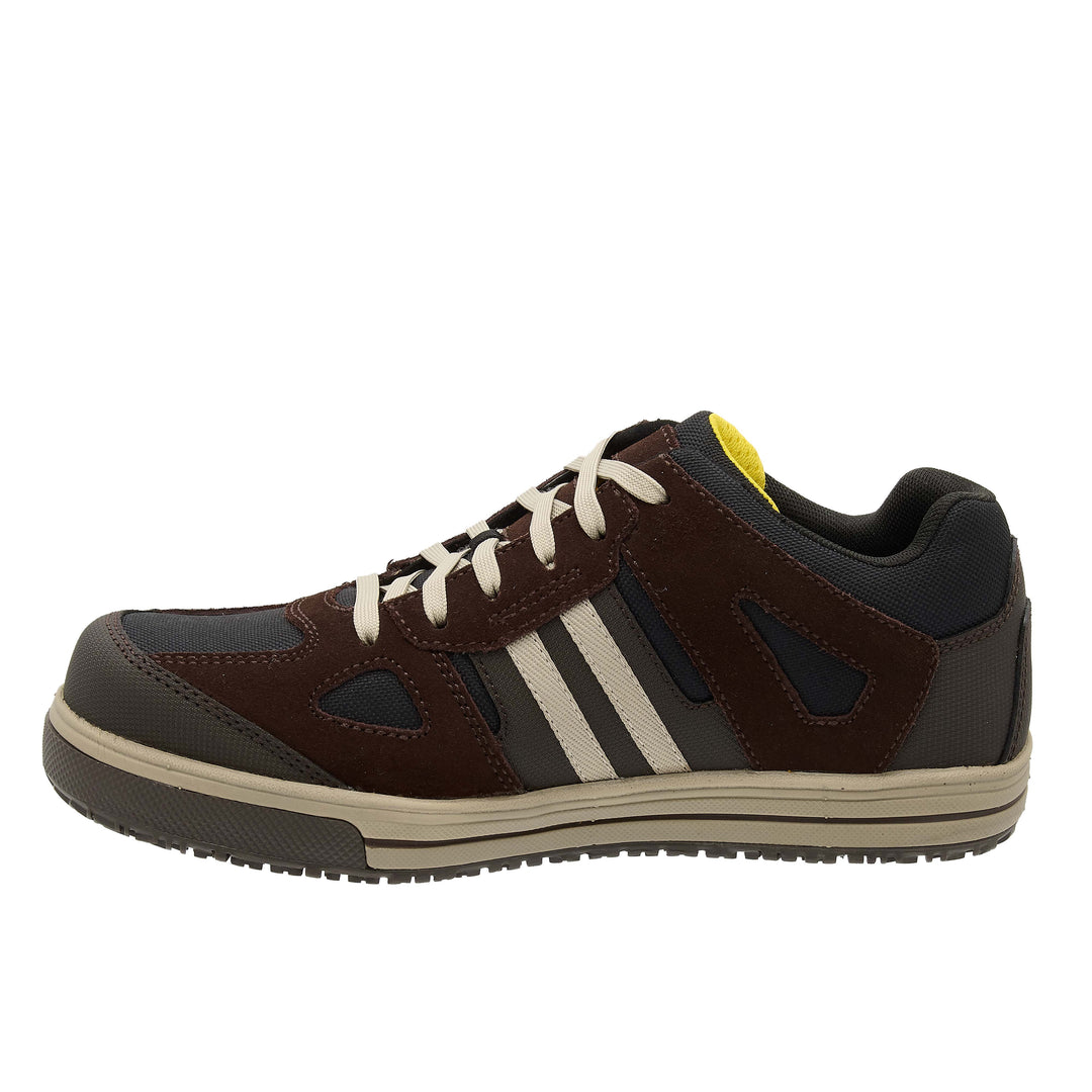 Suede and mesh upper on STANLEY Carla Low men’s safety trainer – breathable design