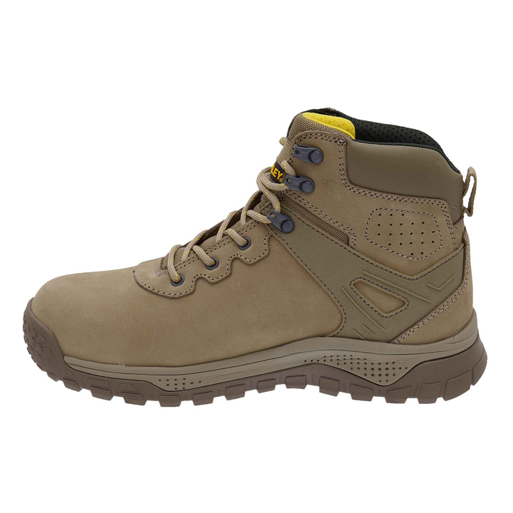 STANLEY Alberta Men's Steel Toe, Steel Midsole, Safety Work Boot, Stone, Side View Facing Left