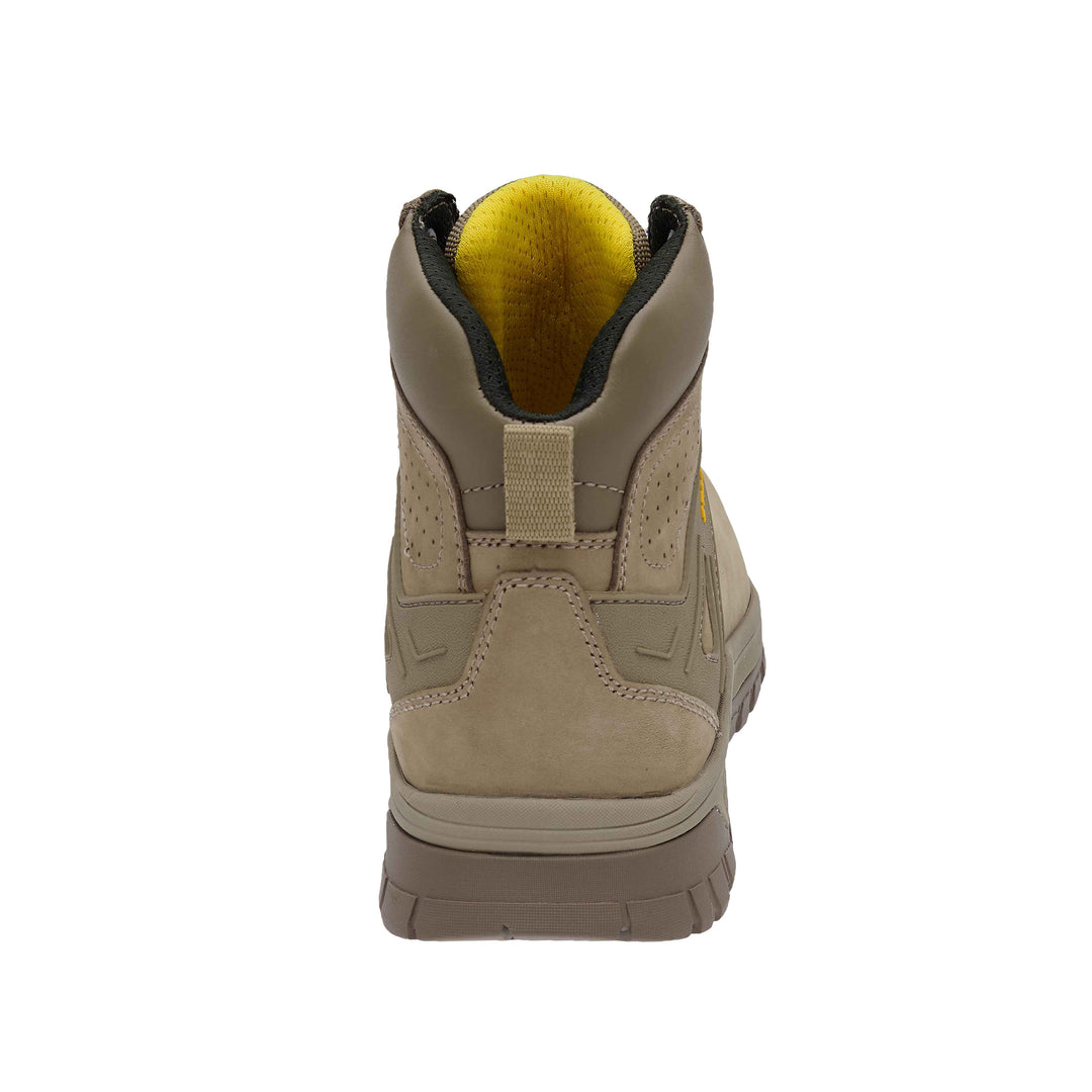 STANLEY Alberta Men's Steel Toe, Steel Midsole, Safety Work Boot, Stone, Heel View