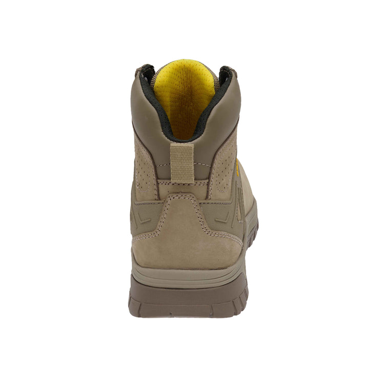 STANLEY Alberta Men's Steel Toe, Steel Midsole, Safety Work Boot, Stone, Heel View