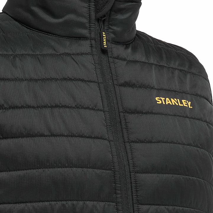 STANLEY Banff Men's Regular Fit, Ripstop, Water Resistant Work Gilet, Black, Detail View