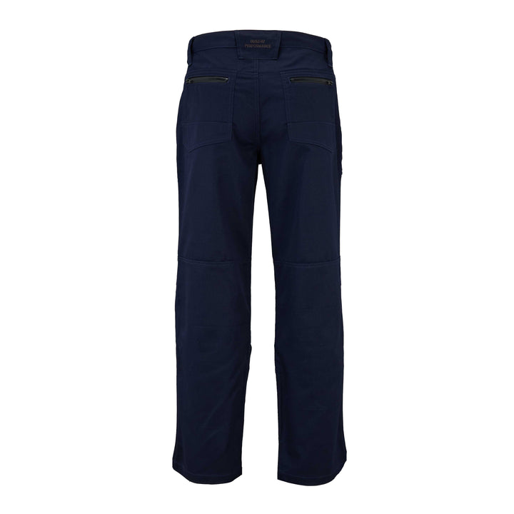 STANLEY Barham Men's Polycotton, Relaxed Fit, Zipper Work Trousers, Navy, Back View