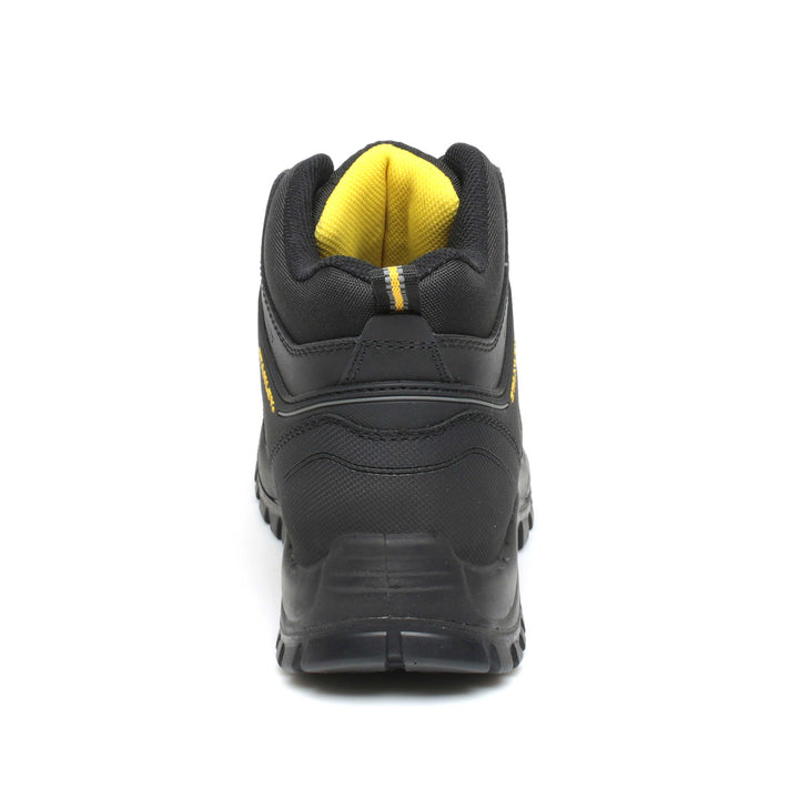 STANLEY Brampton Men's Lightweight, Steel Safety Toe, Steel Midsole Plate Work Boots, Black, Heel View