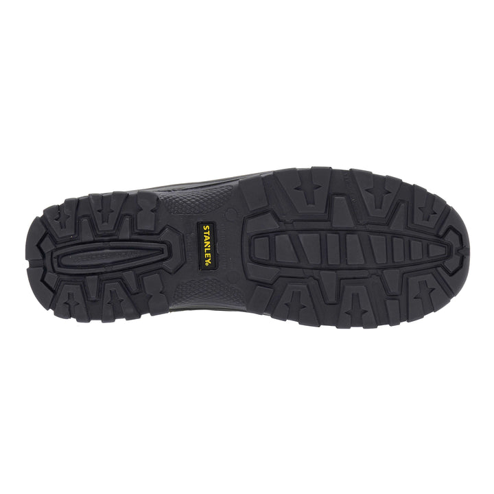 STANLEY Branxton Men's Waterproof, Steel Toe, Steel Midsole Plate, Leather Safety Work Boot, Black, Sole View
