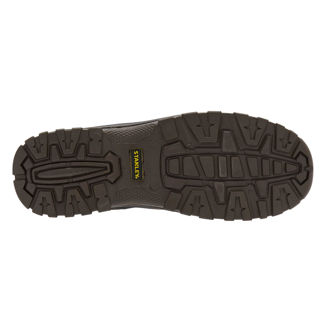 STANLEY Branxton Men's Waterproof, Steel Toe, Steel Midsole Plate, Leather Safety Work Boot, Brown, Sole View