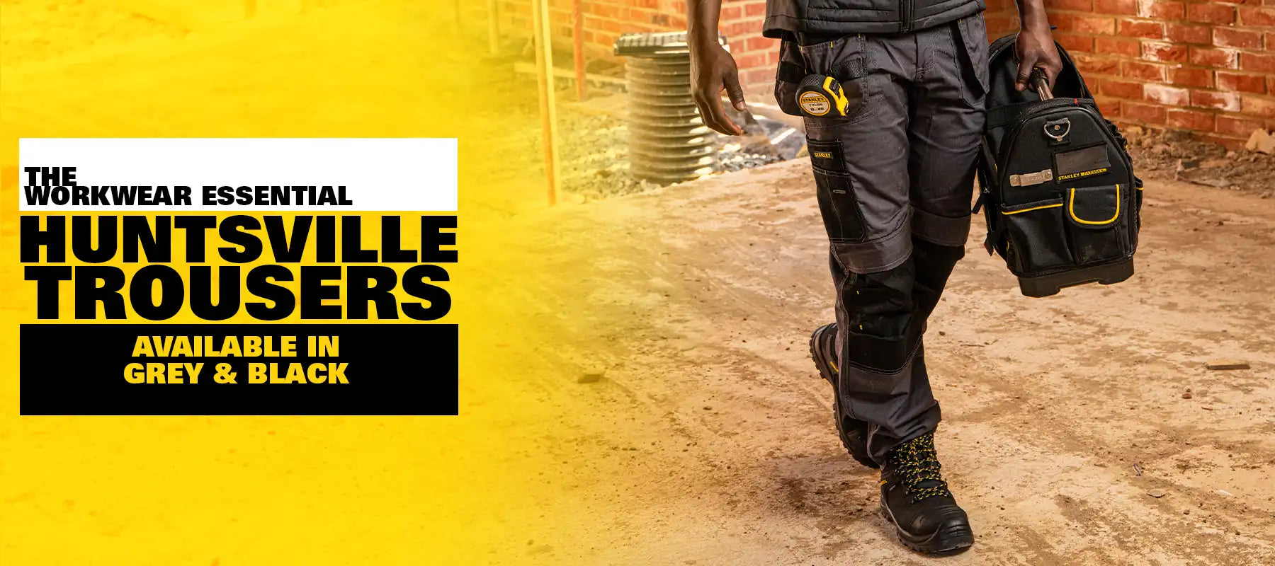 STANLEY Huntsville trouser, the workwear essential available in grey and black