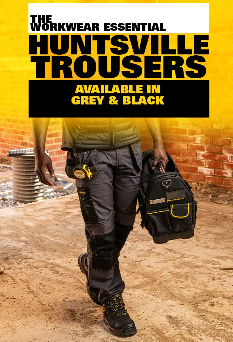STANLEY Huntsville trouser, the workwear essential available in grey and black
