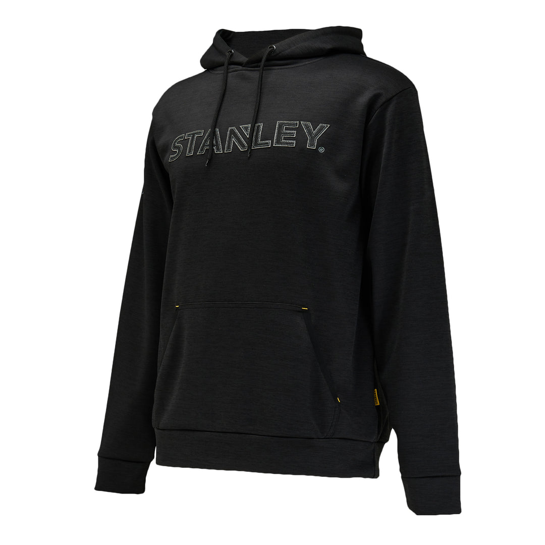 STANLEY Hudson Men's Regular Fit Work Hoodie, Black, 3/4 View Facing Left