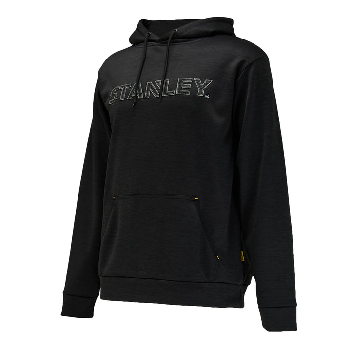 STANLEY Hudson Men's Regular Fit Work Hoodie, Black, 3/4 View Facing Left