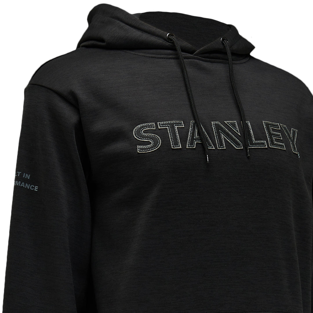 STANLEY Hudson Men's Regular Fit Work Hoodie, Black, Branding Detail View