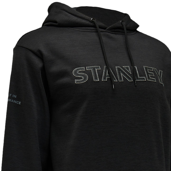 STANLEY Hudson Men's Regular Fit Work Hoodie, Black, Branding Detail View