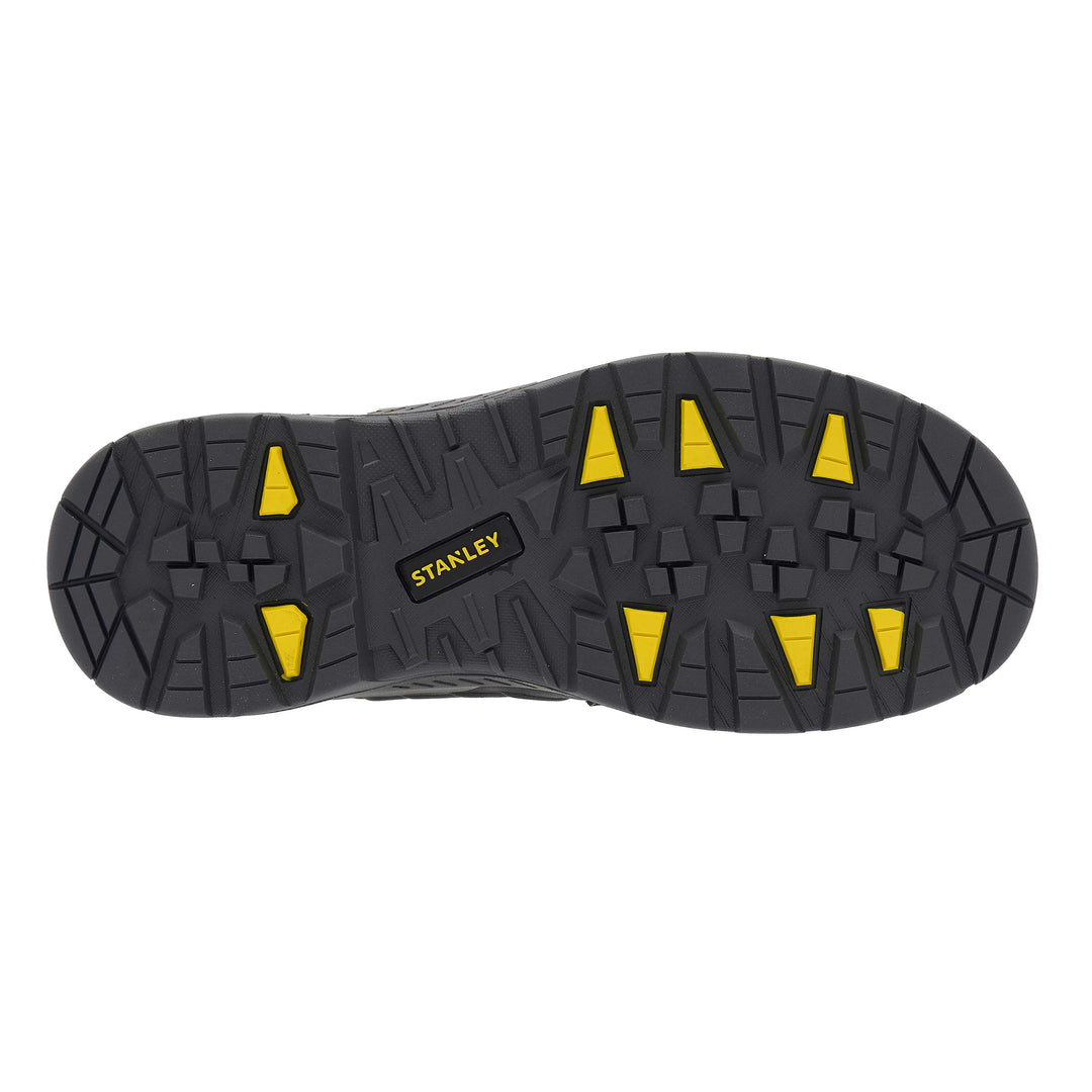 STANLEY Michigan Men's Fitgo Lacing System, Waterproof, S7 Safety Work Boot, Black, Sole View