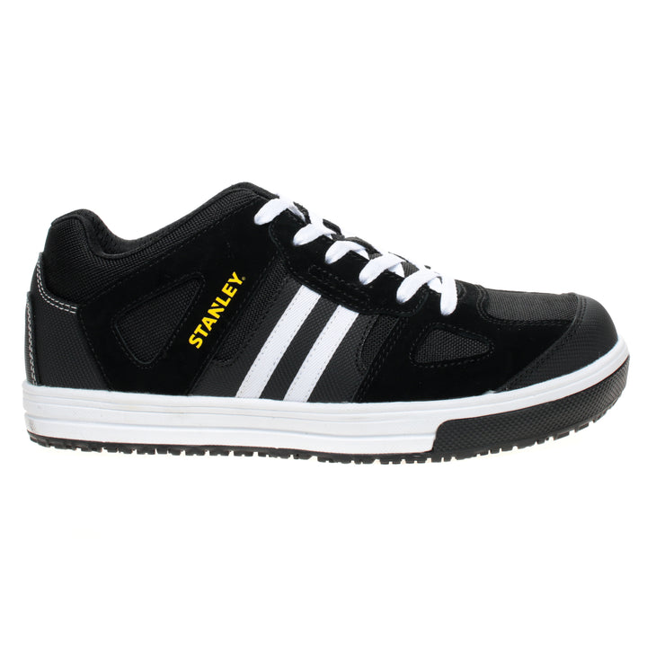 STANLEY Berwick Low Men's Lightweight, Steel Toe, Safety Work Trainer, Black, Side View Facing Right