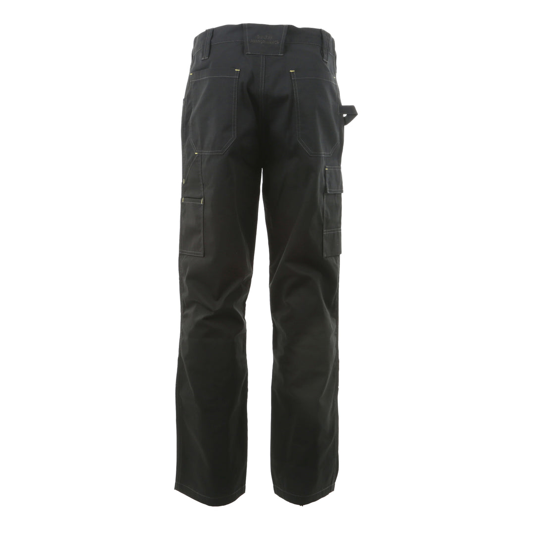 Black work pants on a white background