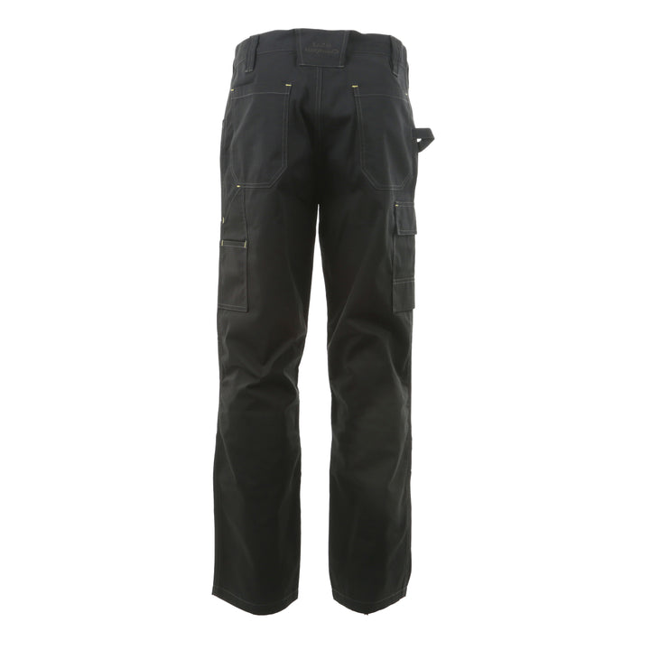 Black work pants on a white background