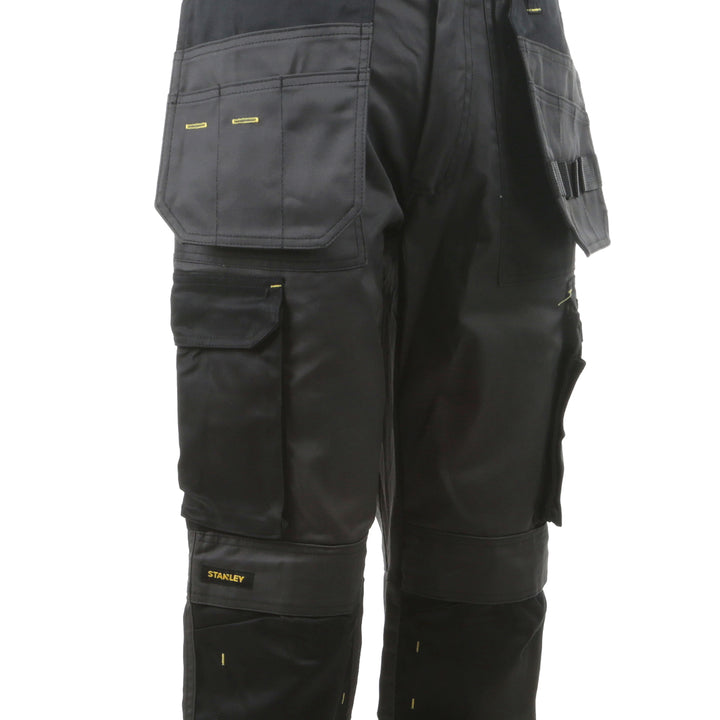 STANLEY Barmera Men's Holster Pocket, Poly Cotton, Regular Fit Work Trousers, Grey/Black, Pocket Detail View