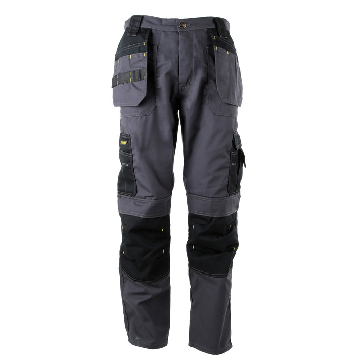 STANLEY Huntsville Men's Polycotton, Holster Pocket, Regular Fit Work Trousers, Grey, Front View