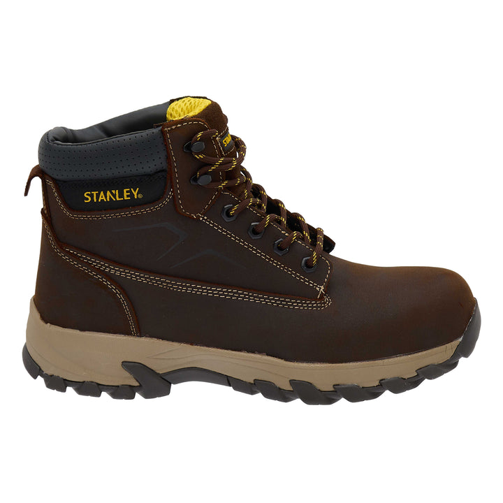STANLEY Tradesman Men's Steel Toe, Steel Midsole Safety Work Boot, Brown, Side View Facing Right