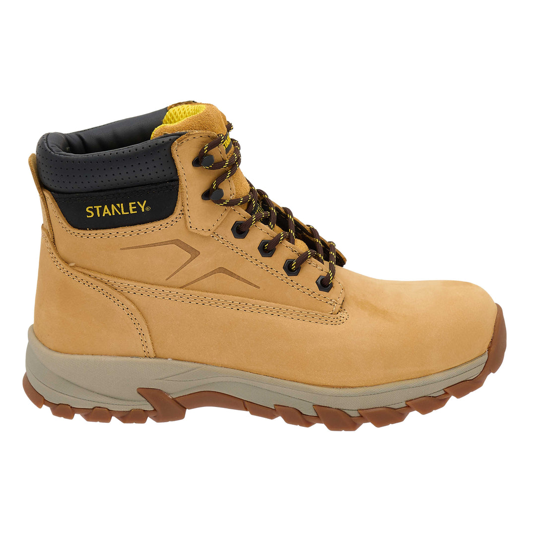 STANLEY Tradesman Men's Steel Toe, Steel Midsole Safety Work Boot, Honey, Side View Facing Right